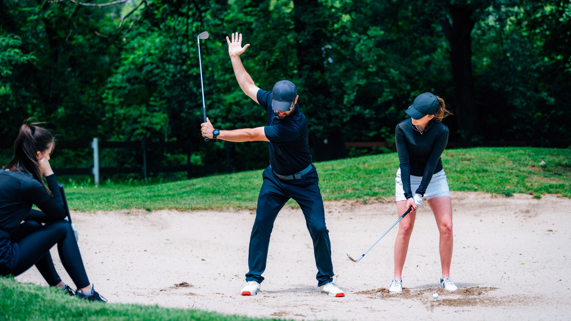Golf lesson from bunker