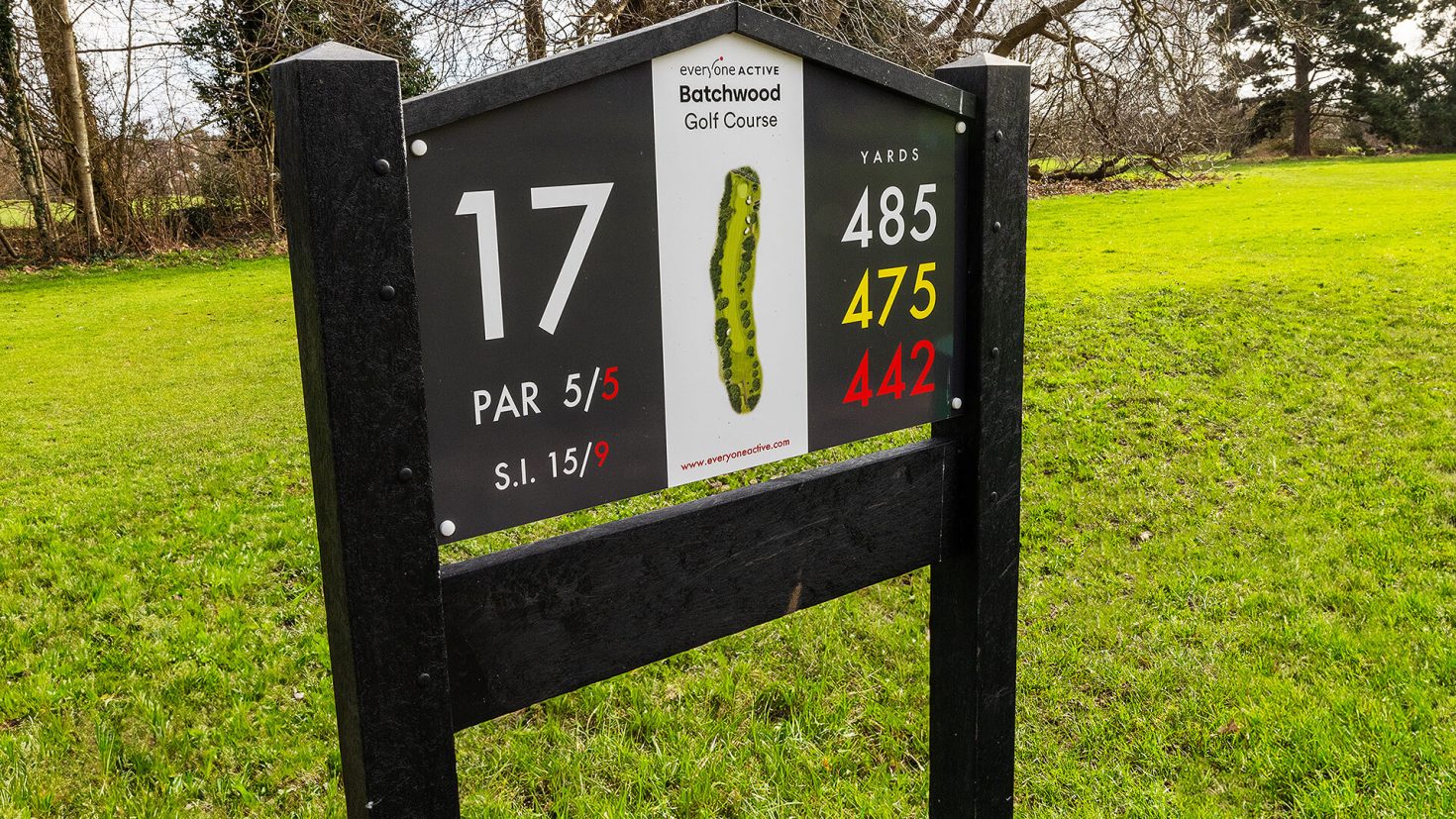 Batchwood Golf Course - Hole 17 Sign