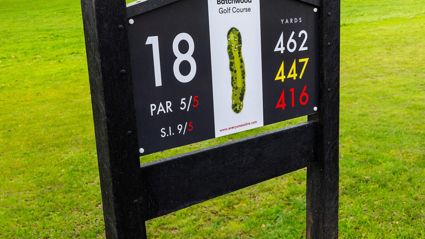 Batchwood Golf Course - Hole 18 Sign