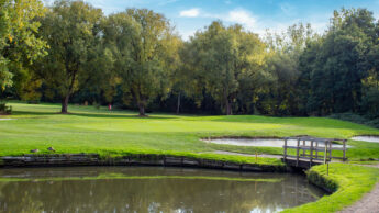 Downshire Golf Complex Hole 7 pond and green